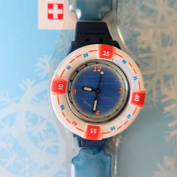 Vintage Swatch Scuba 200 Loomi watch RESCUE SDN904 New old stock divers watch